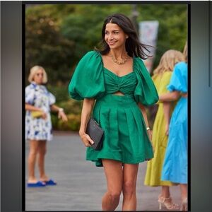 House of Harlow 1960 Green dress with ring